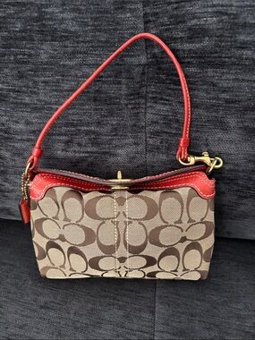 Vintage Coach Signature Turn Lock Mini Bag. Y2K